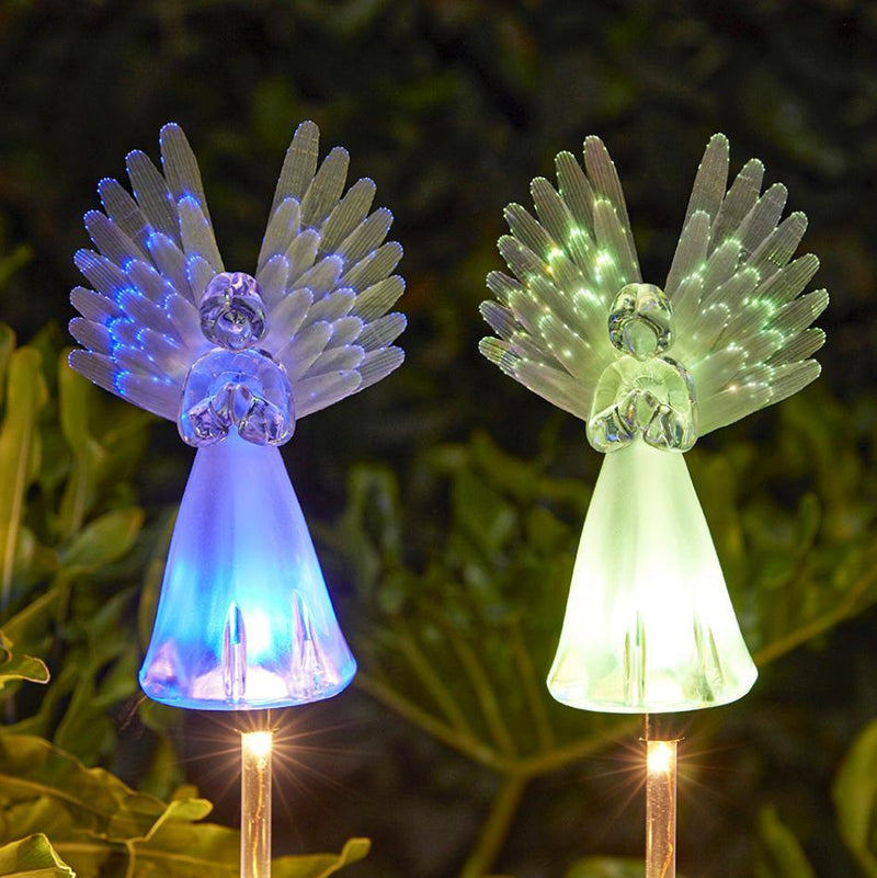 Luz LED de Anjo Movida à Energia Solar Guardião Celestial