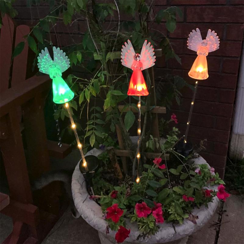 Luz LED de Anjo Movida à Energia Solar Guardião Celestial