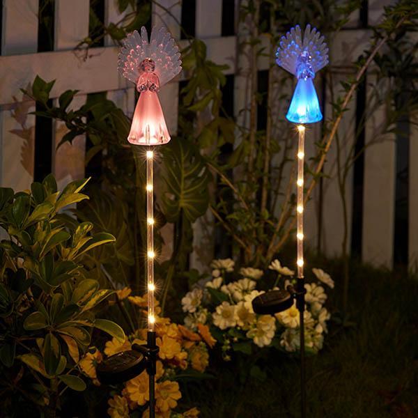 Luz LED de Anjo Movida à Energia Solar Guardião Celestial