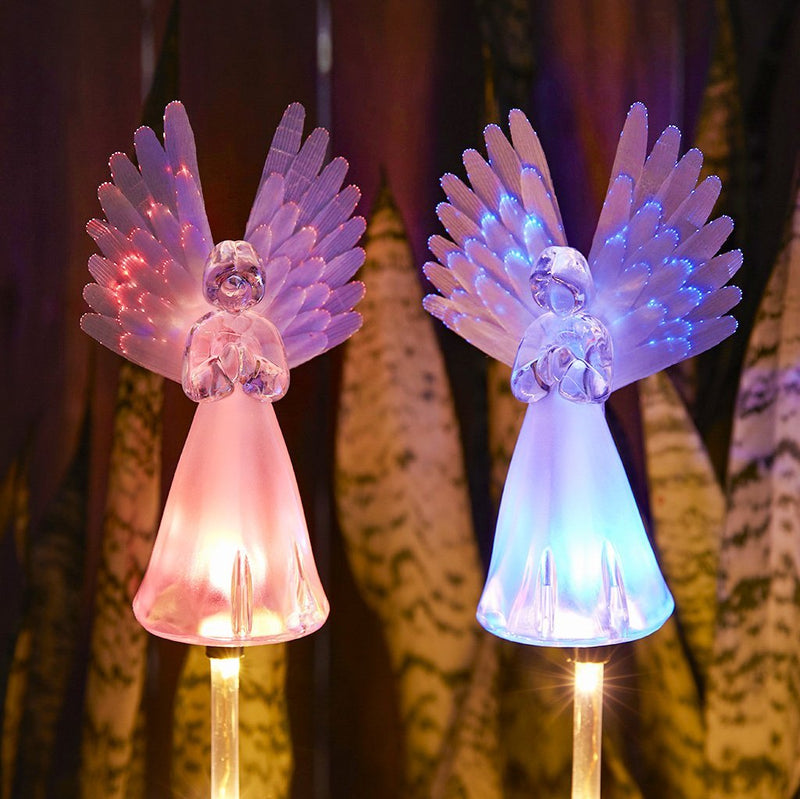 Luz LED de Anjo Movida à Energia Solar Guardião Celestial