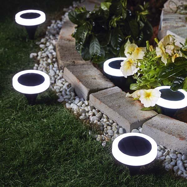 Luz de LED de Chão em Anel à Energia Solar - RingLight