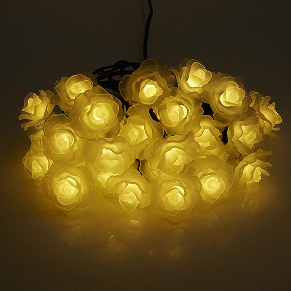 Luzes LED Solares de Rosas