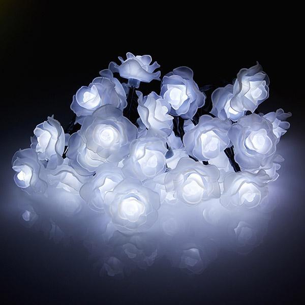 Luzes LED Solares de Rosas