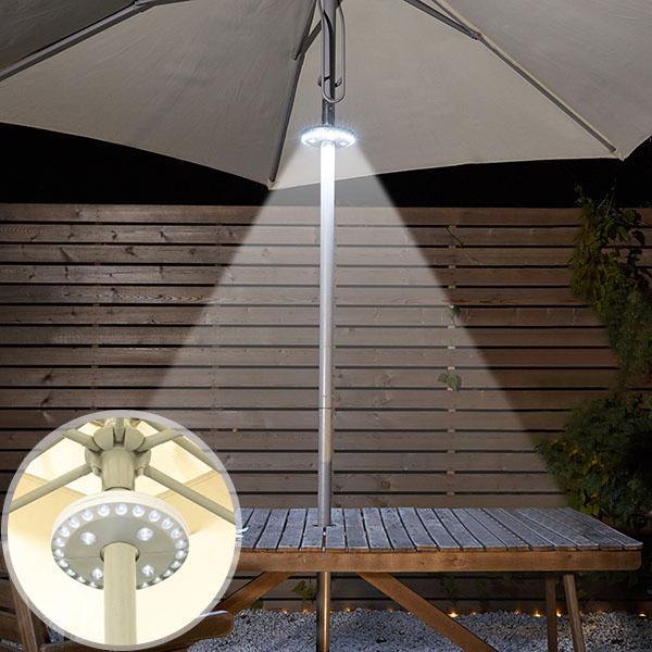 Luminaria com 28 LEDs e 3 Modos de Iluminação para Guarda-Sol