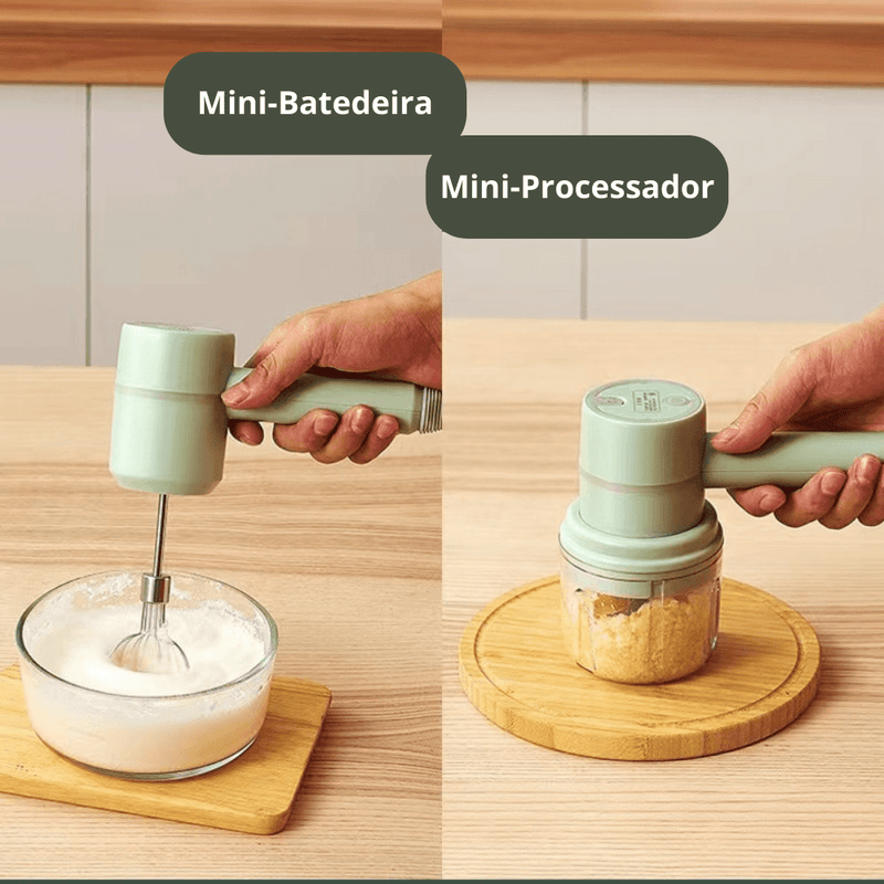 Batedeira Portátil Com Processador de Alimentos  SMART KITCHEN - Inov&tec