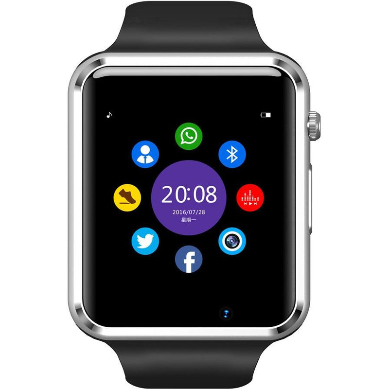 Relógio Inteligente via Bluetooth com Cartão de Memória 8gb SmartWatch T50