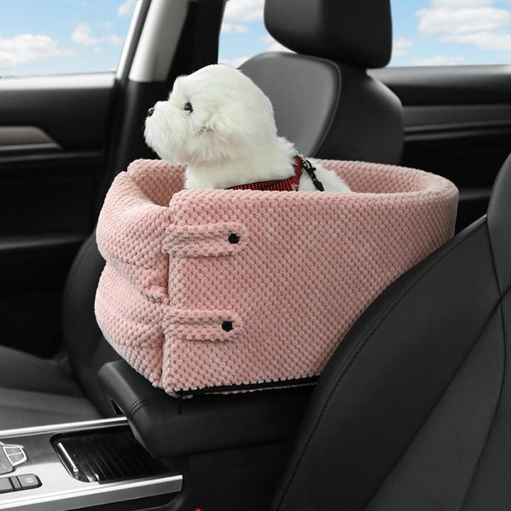 Cadeirinha Pet de Carro Portátil em Algodão para Cachorros e Gatos Cão-Cuidado