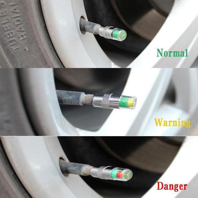 8 Peças de Tampa de Válula Monitora de Pressão de Pneus de Carro com Indicador de Sensor
