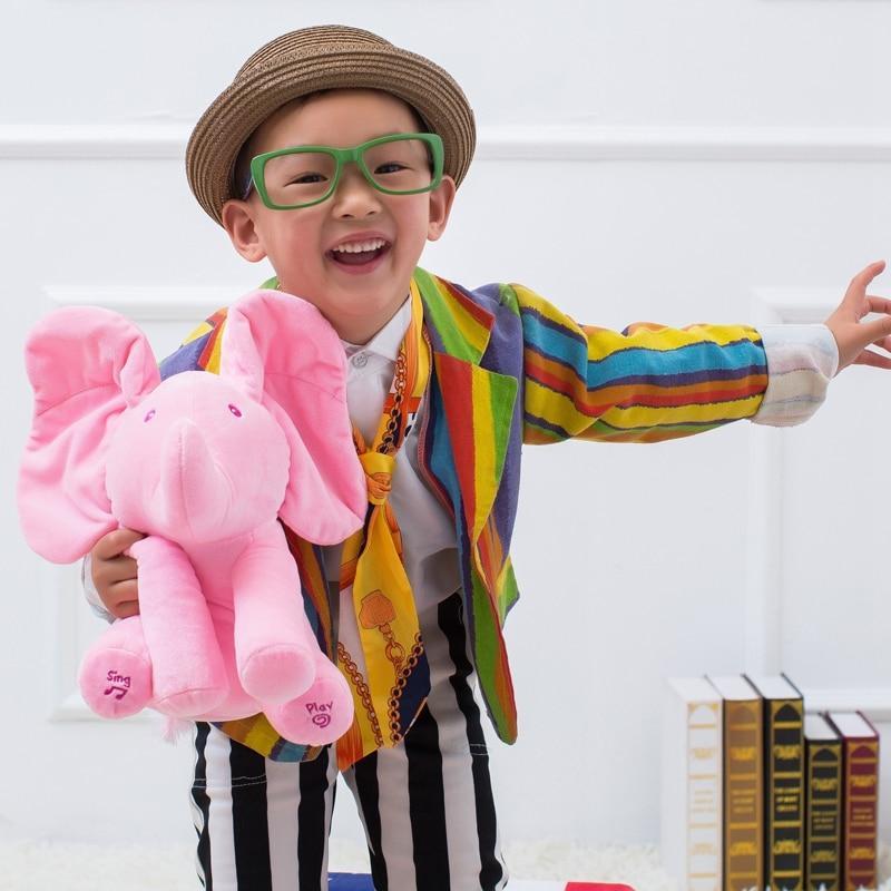 Elefante de Pelúcia Musical Canta e Mexe as Orelhas