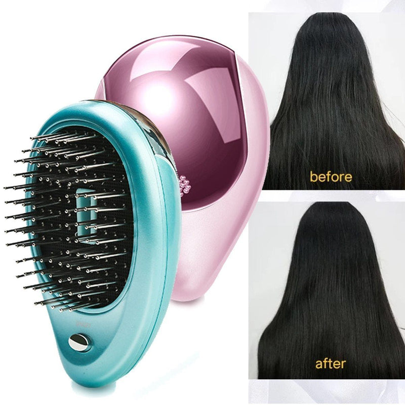 Escova de Cabelo Iônica Elétrica - Alisadora Portátil NoFrizz-H