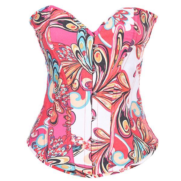 Conjunto Corset Estiloso Sexy de Borboletas