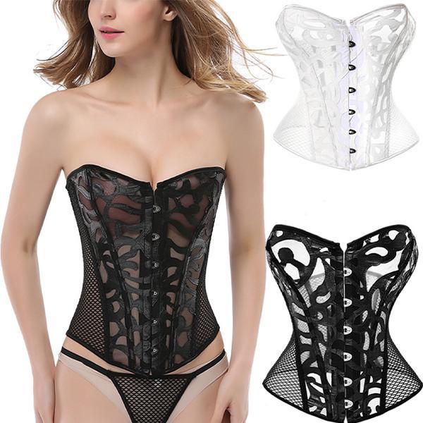 Corset Sexy Rendado e Transparente