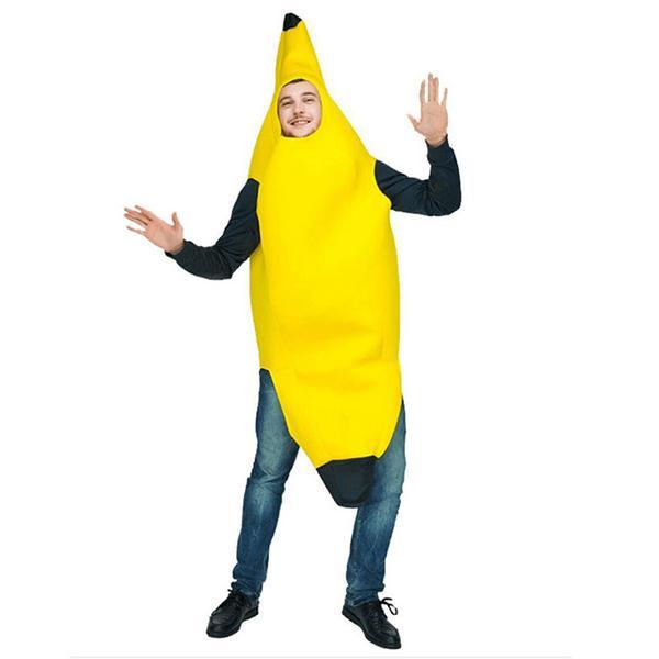 Fantasia de Homem Banana Amarela Engraçada para Carnaval e Festas