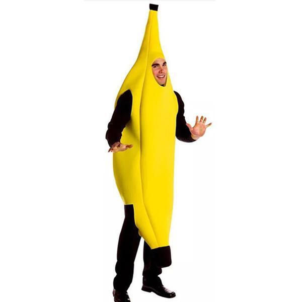 Fantasia de Homem Banana Amarela Engraçada para Carnaval e Festas