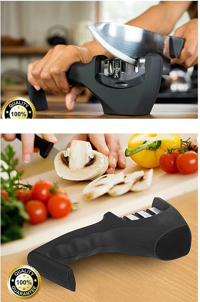 Afiador de Facas e Tesouras 3 em 1 Profissional MasterSharp Pro