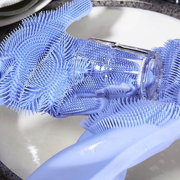 Luvas de Limpeza com Escovas de Silicone - GlovaScrub