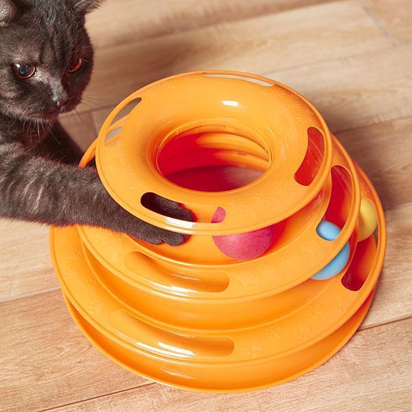 Disco de 3 Trilhas para Gato - Paws and Play