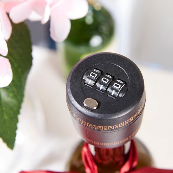 2 Peças de Fechadura de Combinação para Garrafa de Vinho - VinGuard Lock